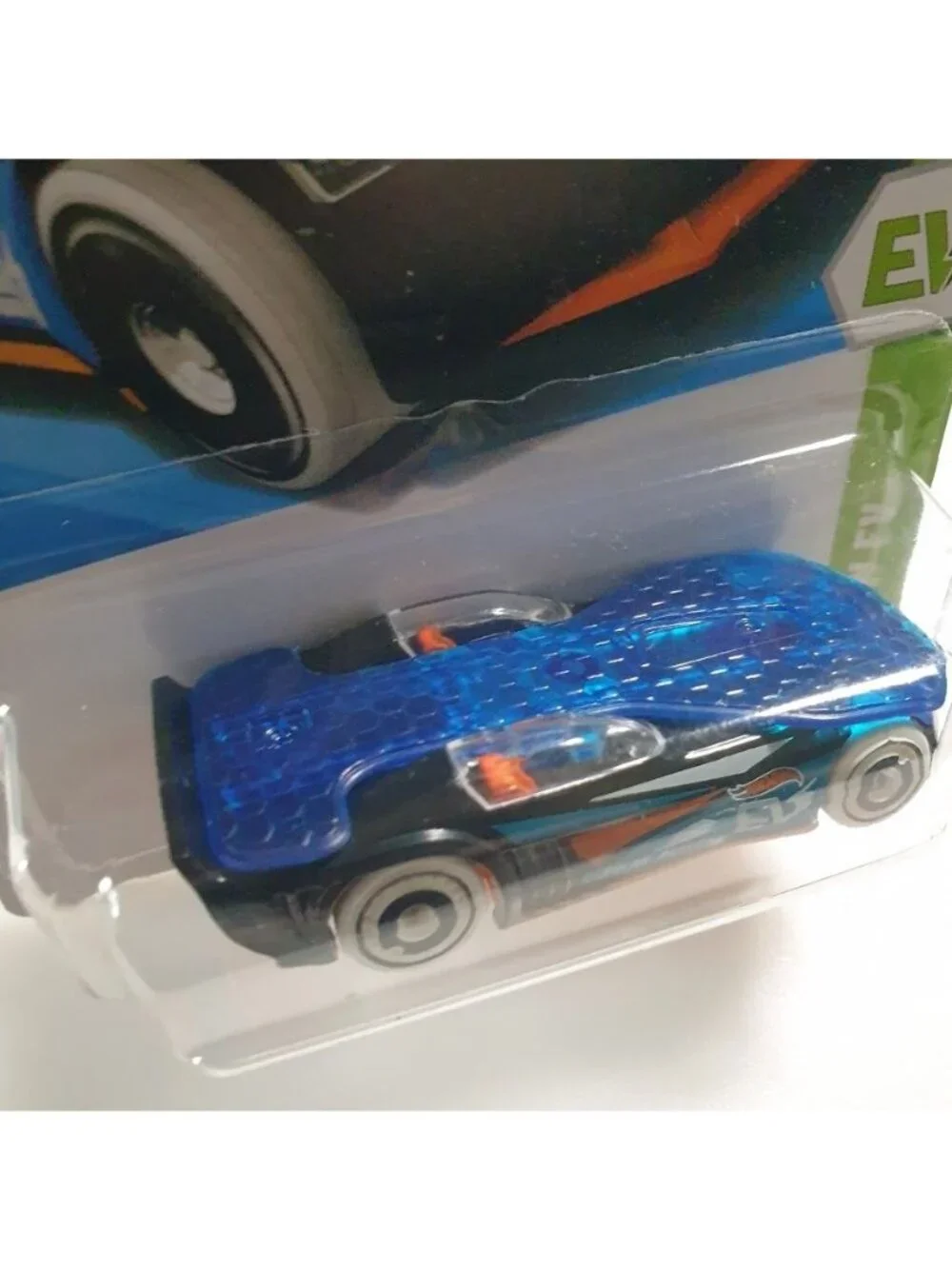 Hot Wheels Solar Reflex HW EV Fully Charged Electric 1/10 Blue Orange 3+ Toy Car